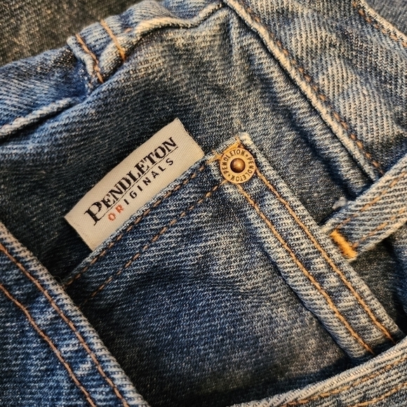 Pendleton Vintage High Waisted Mom Jeans Blue Denim Women's 2 Everyday Basic EUC - Picture 4 of 8